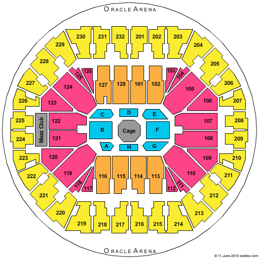 Oakland Arena UFC Seating Chart